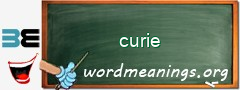 WordMeaning blackboard for curie